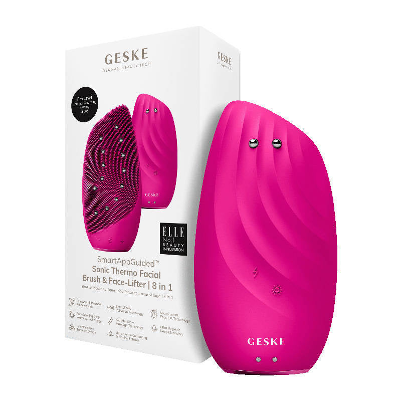 Sonic Thermo Facial Brush & Face-Lifter 8in1 Geske with APP (magenta), Soniczna szczoteczka termiczna & lifting do twarzy 8w1 Geske z Aplikacją (magenta)