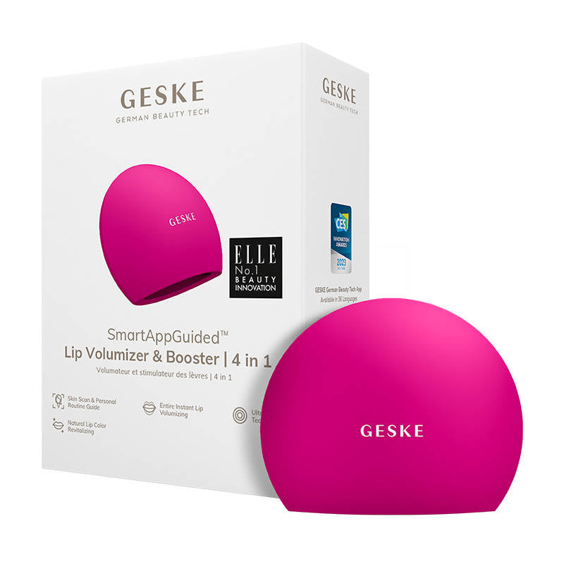 Lip Volumizer & Booster Geske with APP (magenta), Silikonowy powiększacz ust 4w1 Geske z Aplikacją (magenta)