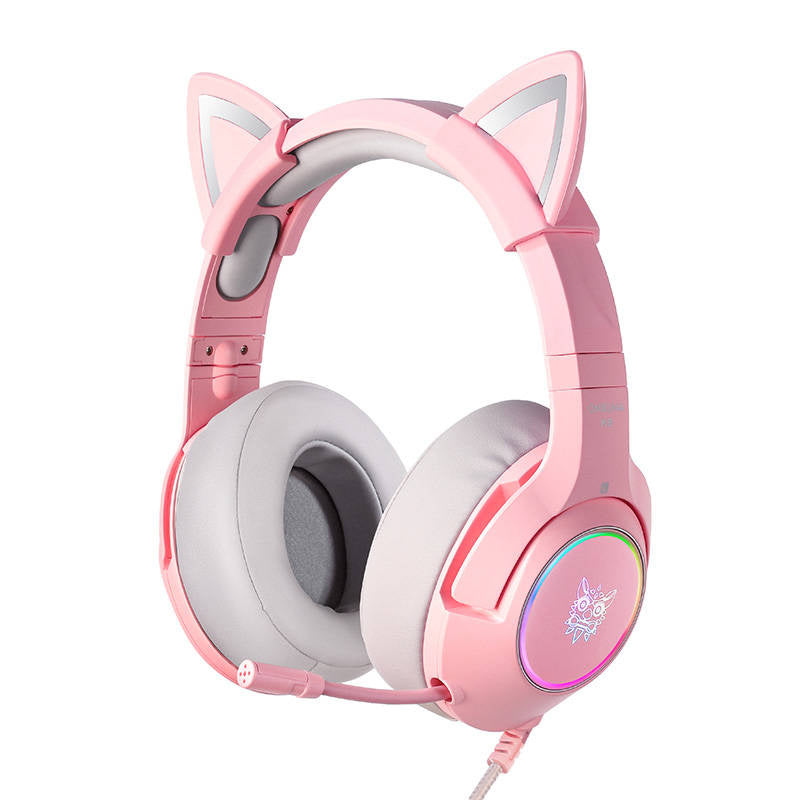 ONIKUMA K9 Pink RGB Gaming Headphones, Słuchawki gamingowe ONIKUMA K9 Różowe RGB