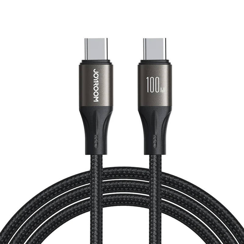 Cable Joyroom Light-Speed USB-C to USB-C SA25-CC5 , 100W , 1.2m (black), Kabel Joyroom Light-Speed USB-C do USB-C  SA25-CC5 , 100W , 1.2m (czarny)