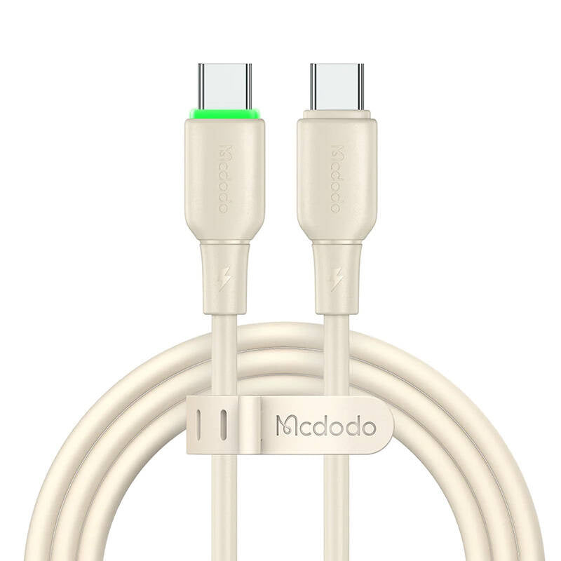 Cable USB-C do USB-C Mcdodo CA-4770 65W 1.2m (beige), Kabel USB-C do USB-C Mcdodo CA-4770 65W 1.2m (beżowy)