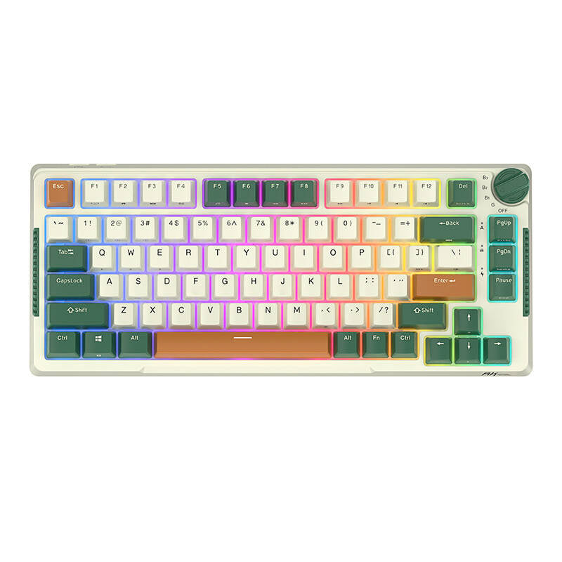 Wireless mechanical keyboard Royal Kludge RKH81 RGB, Sky cyan switch (green), Bezprzewodowa klawiatura mechaniczna Royal Kludge RKH81 RGB, Sky cyan switch (zielona)
