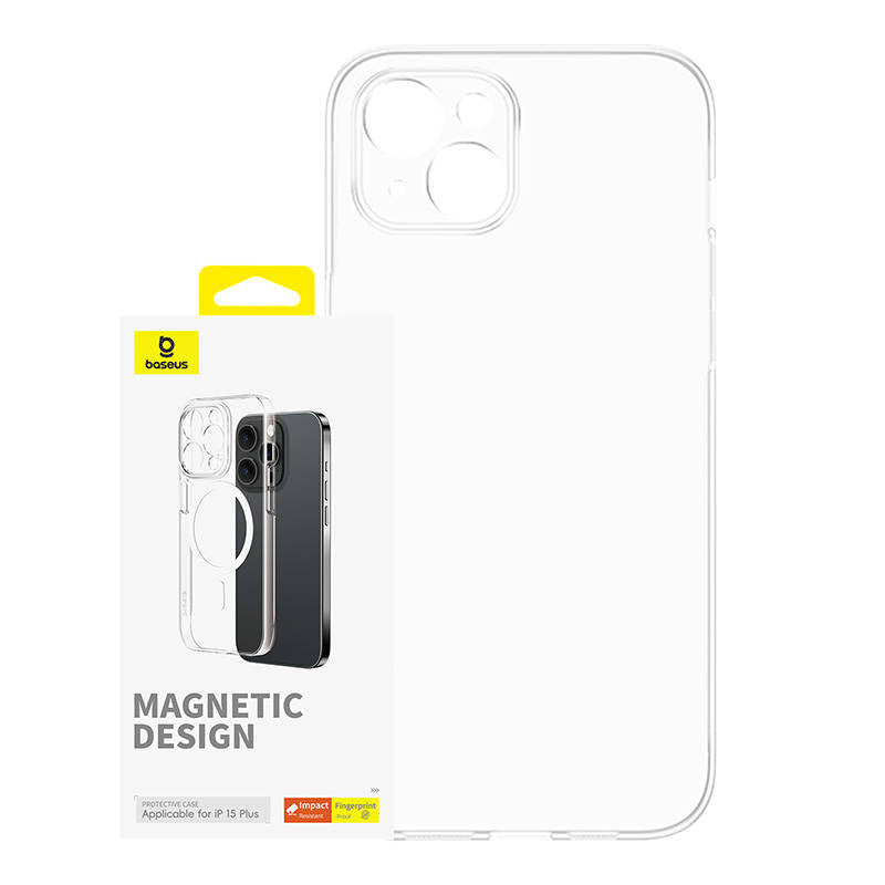 Magnetic Phone Case for iPhone 15 Plus Baseus OS-Lucent Series (Clear), Magnetyczne Etui na telefon iPhone 15 Plus Baseus OS-Lucent Series (Przezroczysty)
