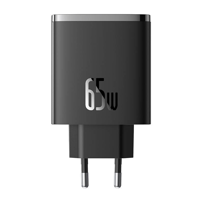 Wall charger Baseus OS-Cube Pro 2xUSB-C + USB, 65W (black), Ładowarka sieciowa Baseus OS-Cube Pro 2xUSB-C + USB, 65W (czarna)