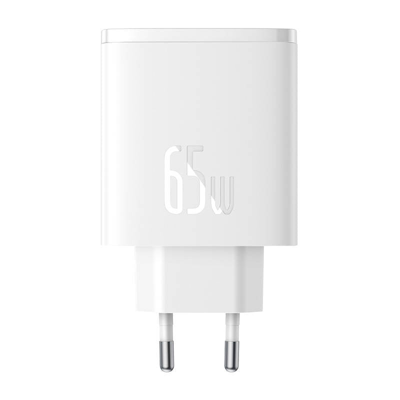 Wall charger Baseus OS-Cube Pro 2xUSB-C + USB, 65W (white), Ładowarka sieciowa Baseus OS-Cube Pro 2xUSB-C + USB, 65W (biała)