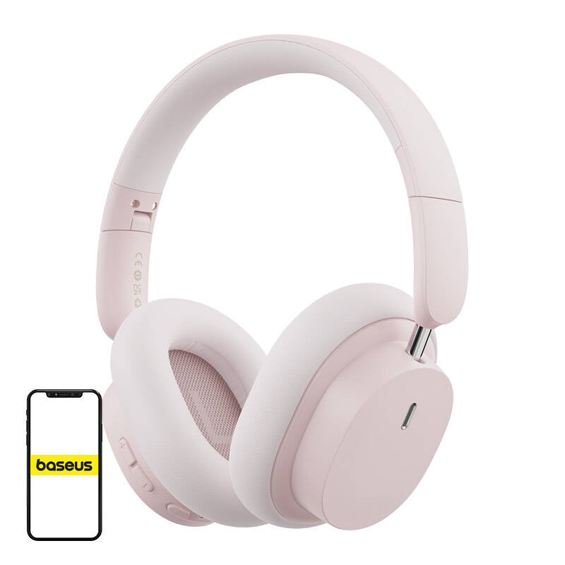 Baseus Bowie D05 Wireless Headphones Bluetooth 5.2 (golden rose), Słuchawki bezprzewodowe Bluetooth 5.2 Baseus Bowie D05 (różowo-złoty)