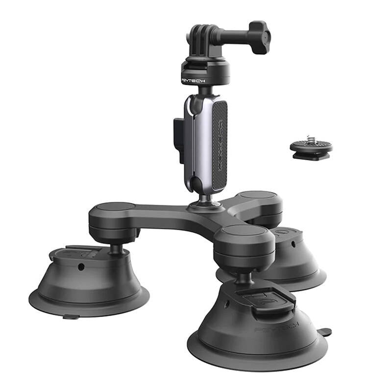 Action camera  mount PGYTECH three-arm Suction Cup, Uchwyt do kamer sportowych PGYTECH trójramienny z mocowaniem Suction Cup