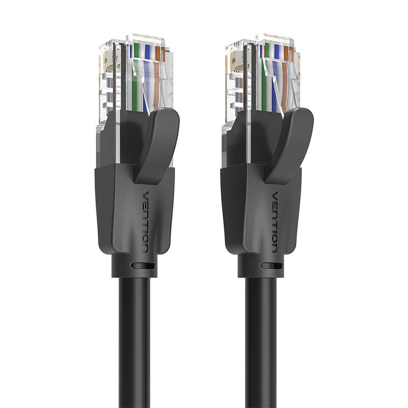 Kabel sieciowy UTP CAT6 Vention IBEBJ RJ45 Ethernet 1000Mbps 5m czarny, Kabel sieciowy UTP CAT6 Vention IBEBJ RJ45 Ethernet 1000Mbps 5m czarny
