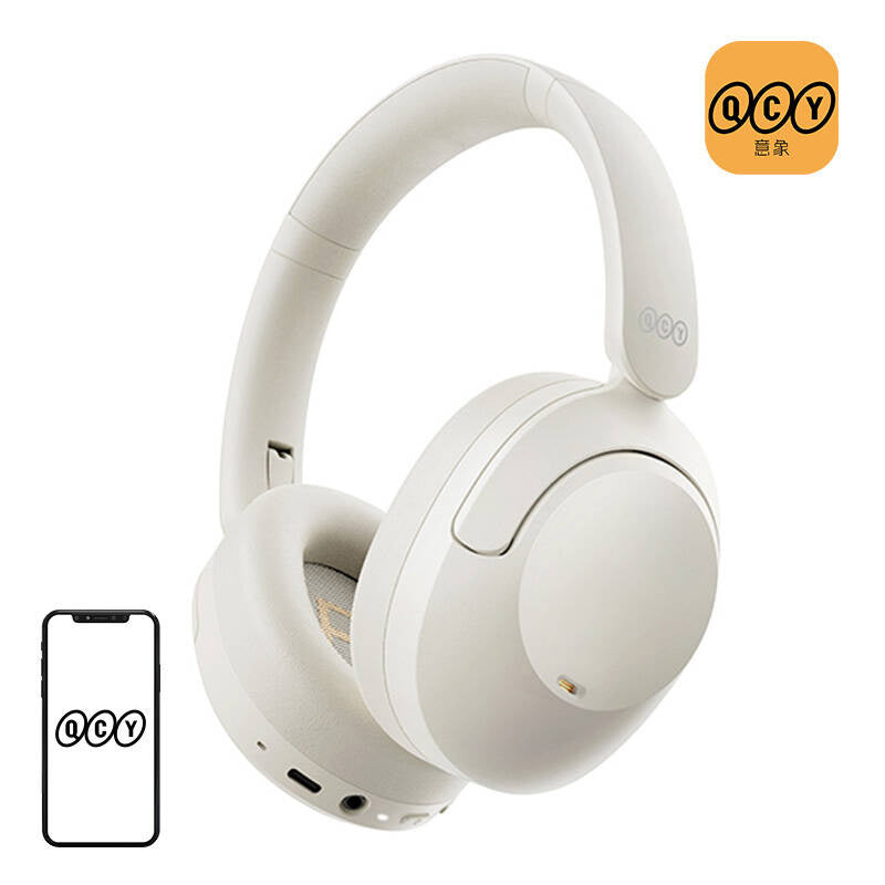 Wireless Headphones QCY ANC H4 (white), Słuchawki bezprzewodowe QCY ANC H4 (białe)
