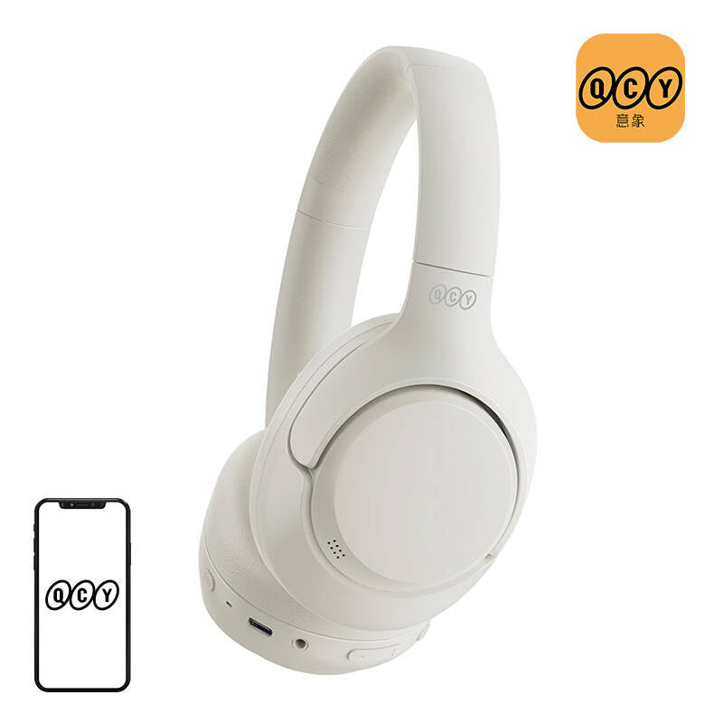 Wireless Headphones QCY H3, ANC (white), Słuchawki bezprzewodowe QCY H3, ANC (białe)