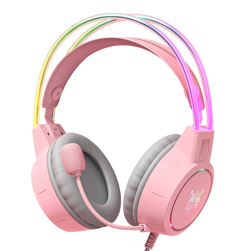 Gaming headphones ONIKUMA X15Pro, Słuchawki gamingowe ONIKUMA X15Pro (różowe)