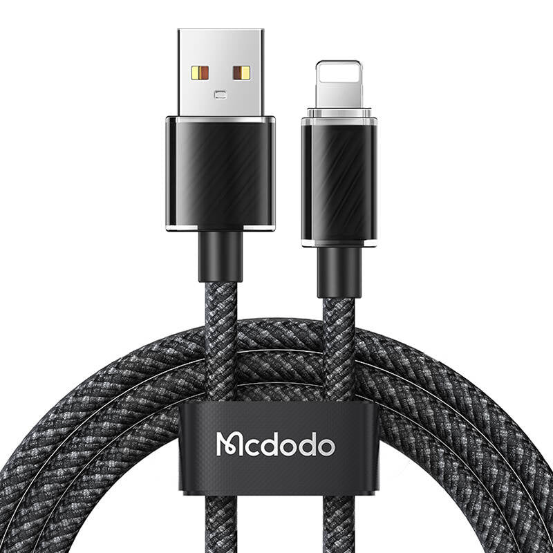 Cable USB-A to Lightning Mcdodo CA-3640, 1,2m (black), Kabel USB-A do Lightning Mcdodo CA-3640, 1,2m (czarny)