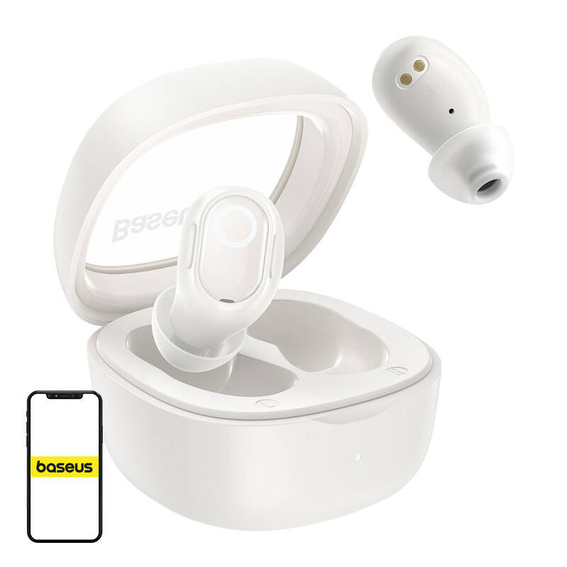 Wireless headphones Baseus Bowie WM02 TWS, Bluetooth 5.0 (white) OS, Słuchawki TWS Baseus Bowie WM02 (białe) OS