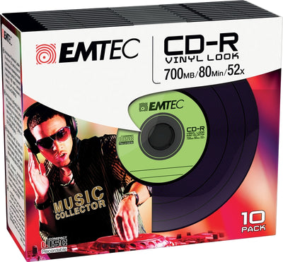 Emtec CD-R 700MB 52x Vinyl Look 10 pcs