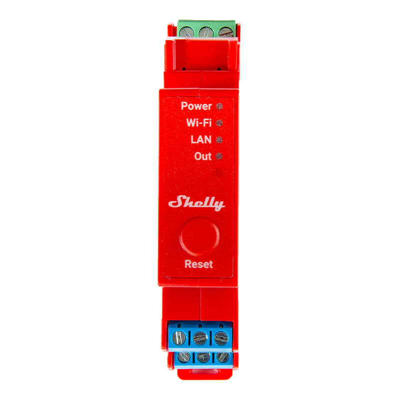 Shelly Pro 1PM DIN Rail Switch with Power measurement, 1 channel, WiFi/LAN, 1-kanałowy przekaźnik na szynę DIN Shelly Pro 1PM WiFi/LAN