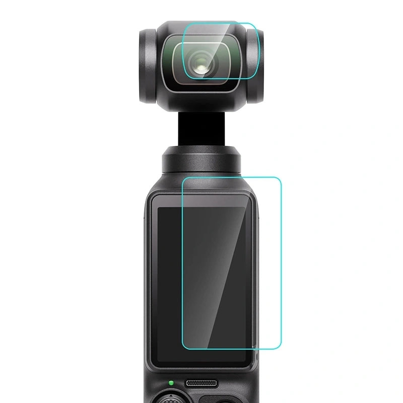Tempered Glass Lens and Screen Protector DJI OSMO Pocket 3, Szkło ochronne PULUZ na obiektyw i ekran DJI OSMO Pocket 3