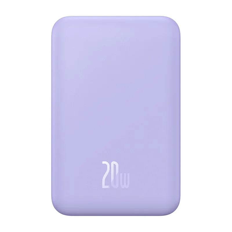 Magnetic Mini Powerbank Baseus 5000mAh 20W (purple), Magnetyczny mini powerbank Baseus 5000mAh 20W (fioletowy)