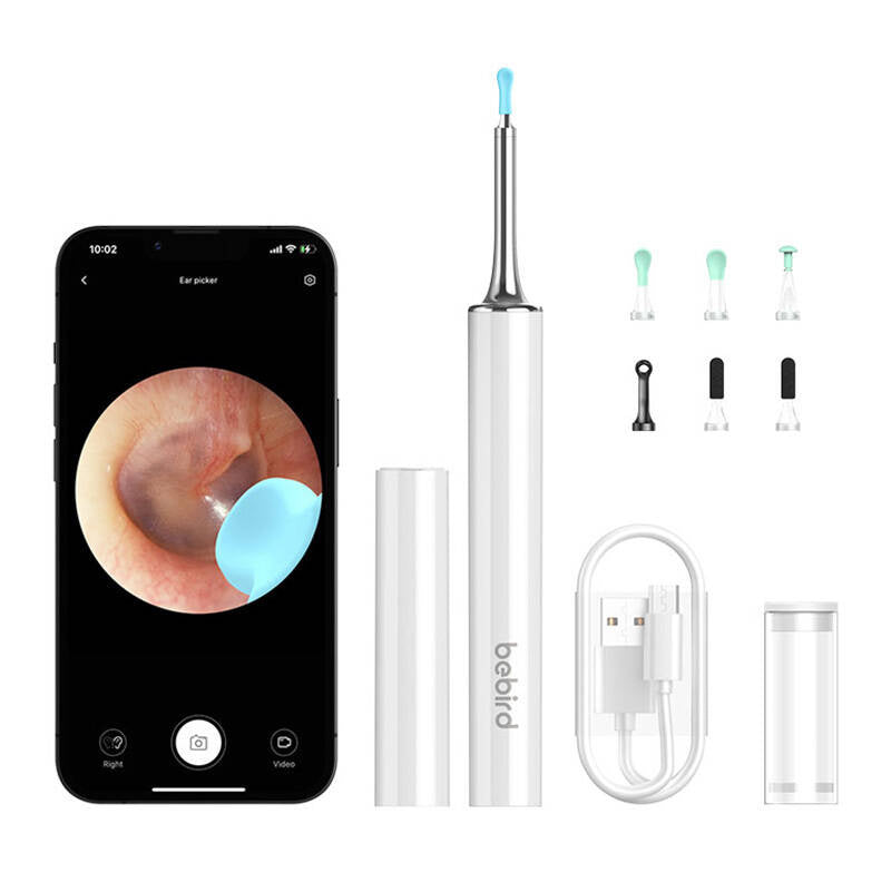 Smart Visual Ear-Clean Rod Bebird T15 white, Otoskop z kamerą do czyszczenia uszu Bebird T15 (biały)