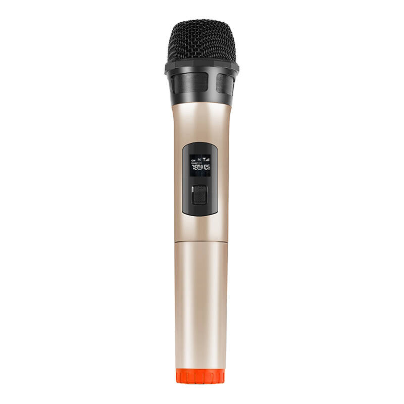 Wireless dynamic microphone UHF PULUZ PU628J 3.5mm (gold), Bezprzewodowy mikrofon dynamiczny UHF PULUZ PU628J 3.5mm (złoty)
