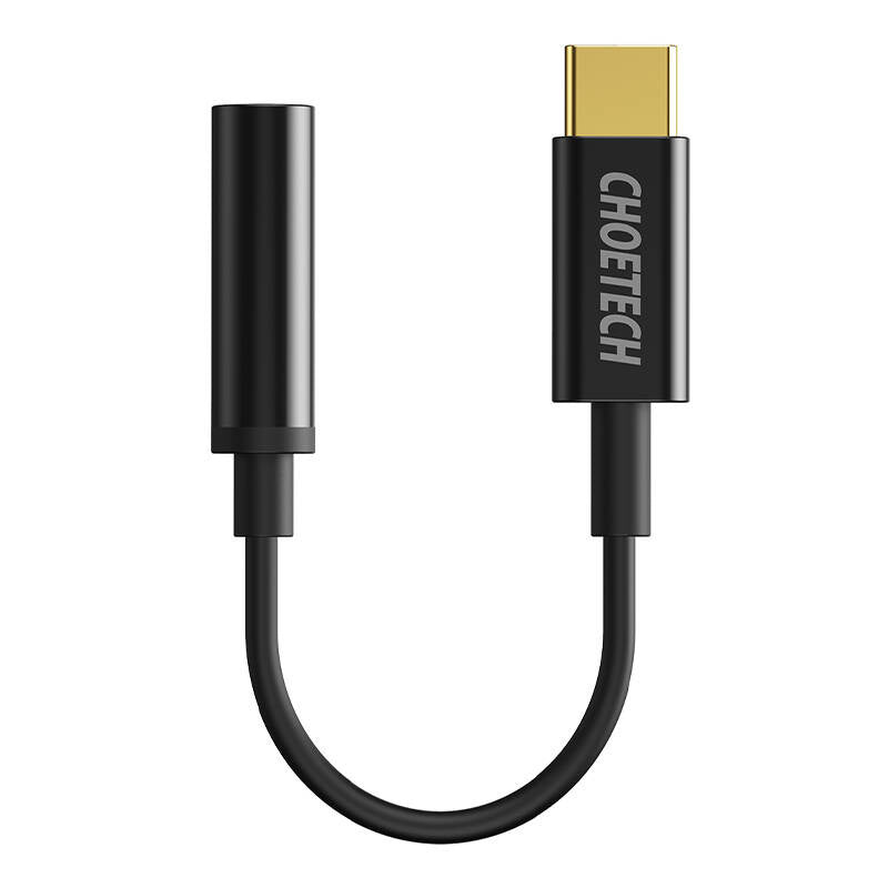 Adapter Choetech AUX003 USB-C to 3.5mm Audio Jack Adapter (black), Adapter Choetech AUX003 USB-C do 3.5mm Audio Jack Adapter (czarny)