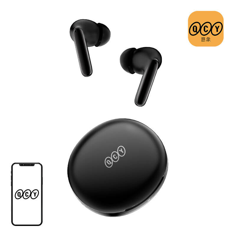 EarphonesTWS QCY T13 ANC2, ANC (black), Słuchawki TWS QCY T13 ANC2, ANC (czarne)