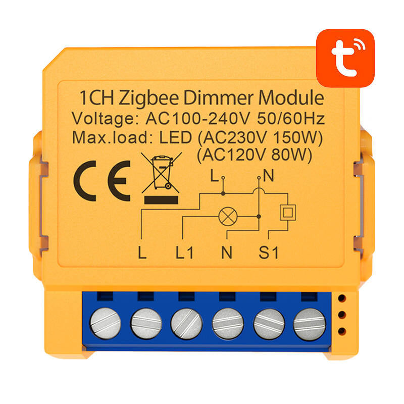 Smart socket switch ZigBee Avatto ZDMS16-1 TUYA, Inteligentny przełącznik dopuszkowy ZigBee Avatto ZDMS16-1 TUYA