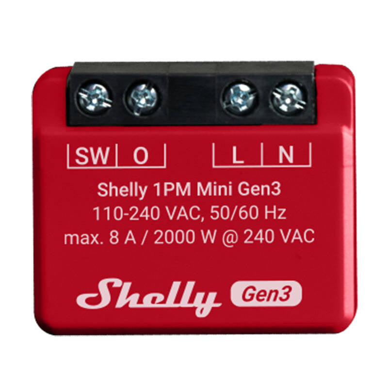Shelly 1PM Mini Gen3 Controller, WiFi/Bluetooth, Controller 1PM Mini Gen3, Sterownik Shelly 1PM Mini Gen3 WiFi/Bluetooth