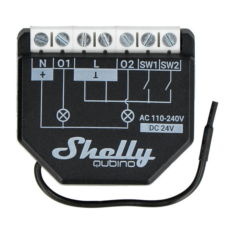 Shelly Qubino Wave2PM Controller, 2-channel, Z-Wave (Power measurement), Sterownik Shelly Qubino Wave2PM 2 kanały Z-Wave