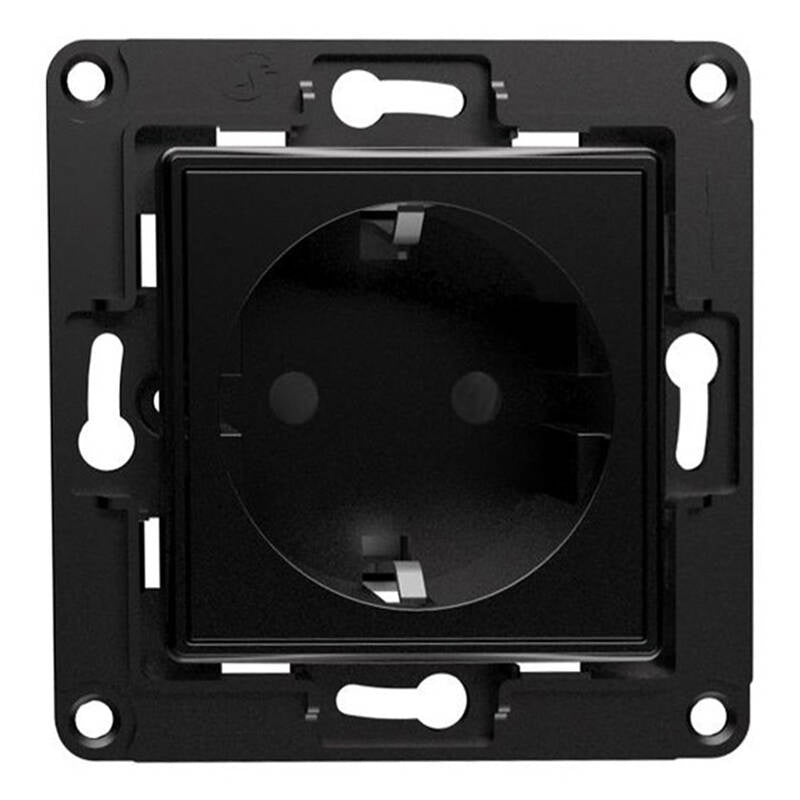 Shelly Wall Socket (Black), Shelly wall socket (black), Shelly wall socket (black), Gniazdko ścienne Shelly (czarny)