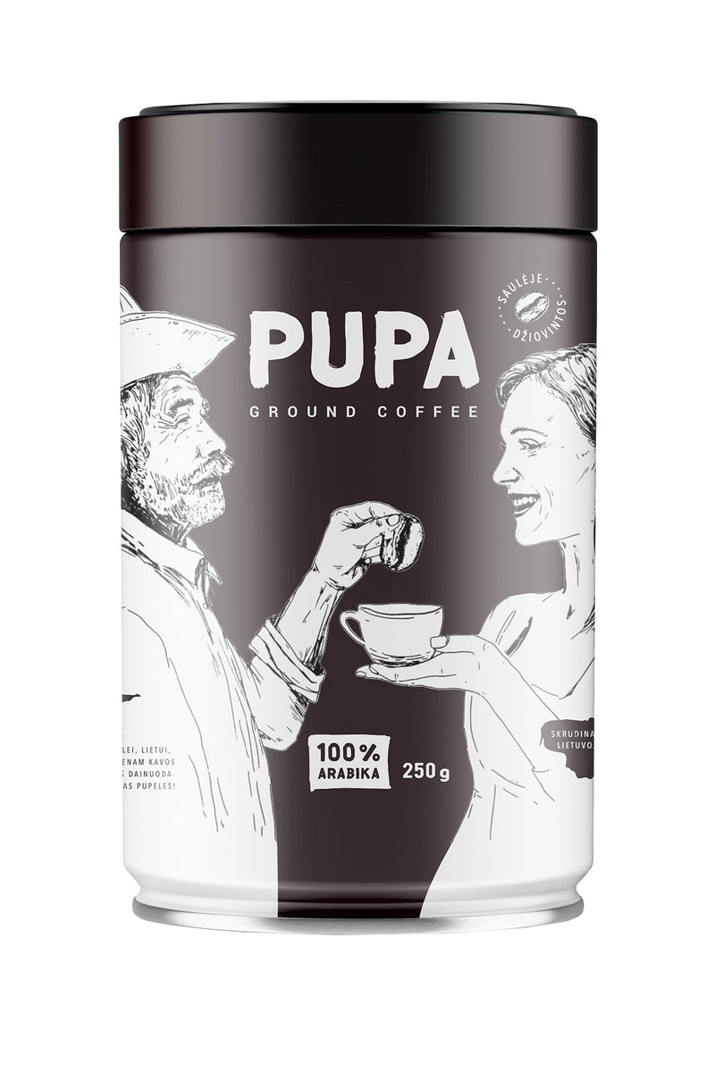 Malta kava PUPA, 250 g skardoje