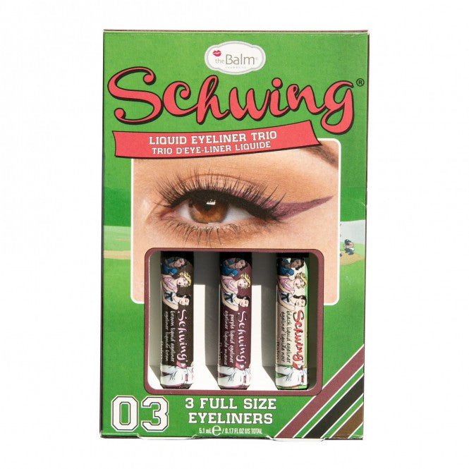 theBalm Schwing Holiday Trio V2 (Black/Purple/Brown) Eye Liner Kit