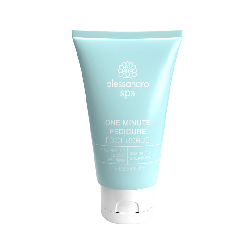 Alessandro ONE MINUTE PEDICURE foot scrub with sea salt, shea butter 75ml + gift hand cream