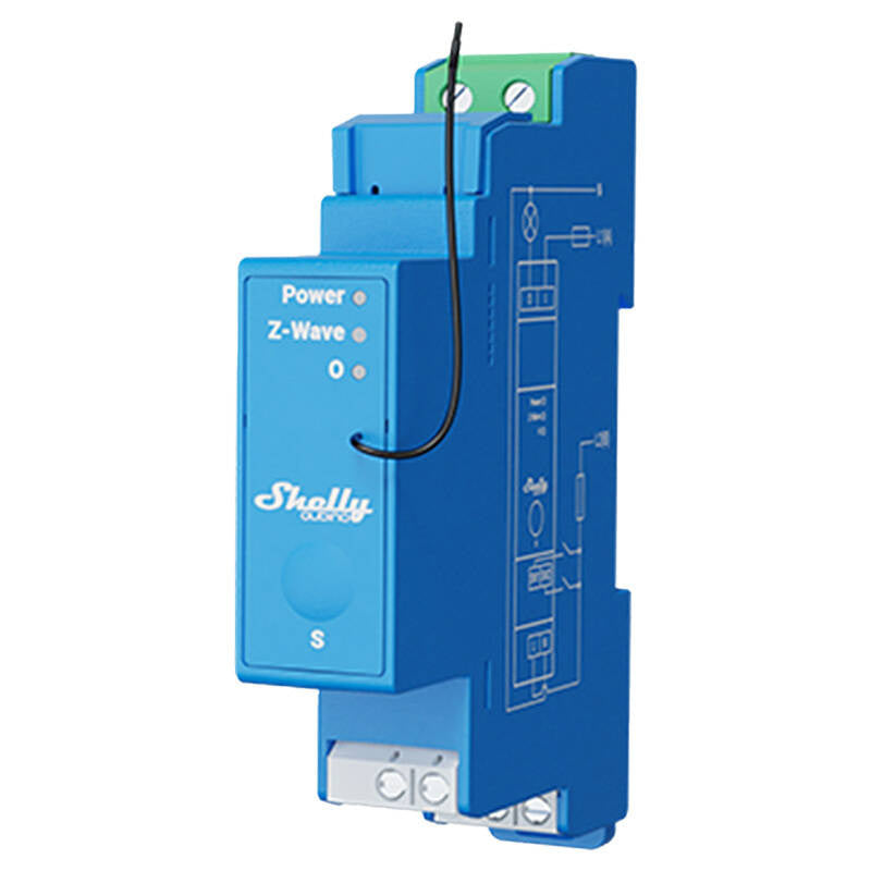 Shelly Qubino Pro 1 DIN rail Relay, 1-channel, Z-Wave, 1-channel DIN-rail relay Shelly Qubino Pro 1, 1-kanałowy przekaźnik na szynę DIN Shelly Qubino Pro 1 Z-Wave