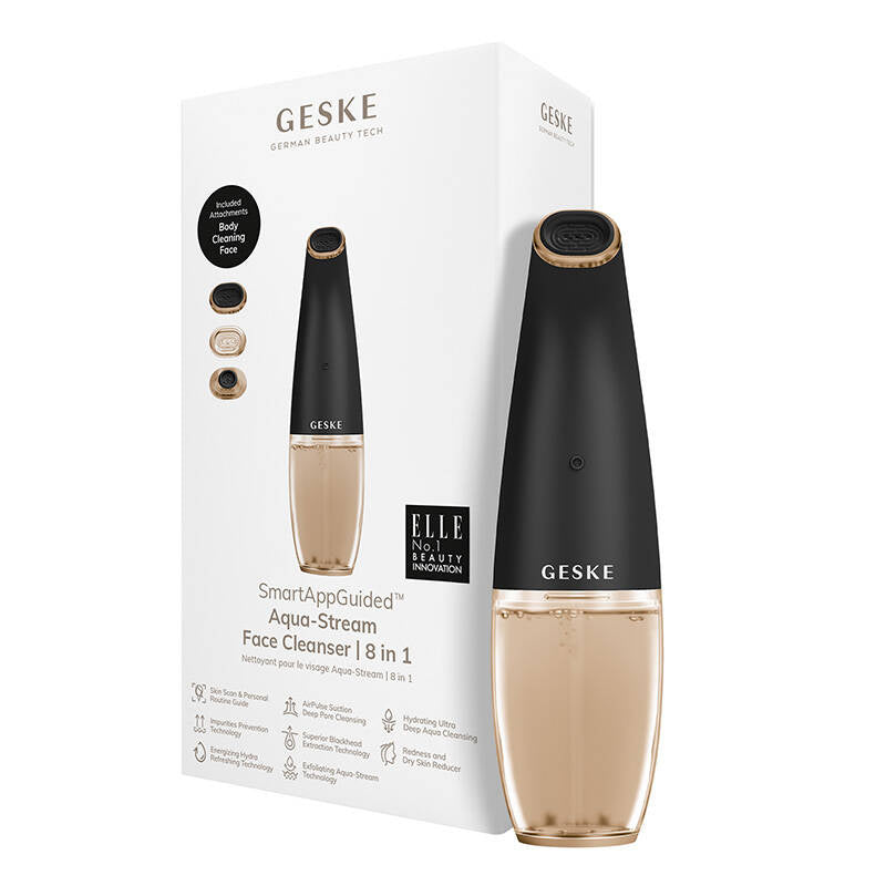 Geske Aqua-Stream Face Cleanser | 8 in 1 (Gray), Odkurzacz do wągrów 8w1 Geske z Aplikacją (szary)
