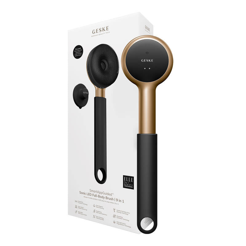 Geske exfoliating sonic LED body brush, Geske złuszczająca soniczna szczotka LED do ciała