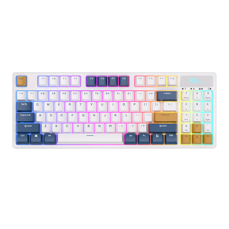Wireless mechanical keyboard Royal Kludge RK89 RGB, Lemon switch (white), Bezprzewodowa klawiatura mechaniczna Royal Kludge RK89 RGB, Lemon switch (biała)