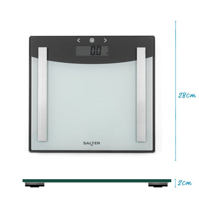 Salter 9137 SVWH3REU16 Silver White Glass Analyser Scale