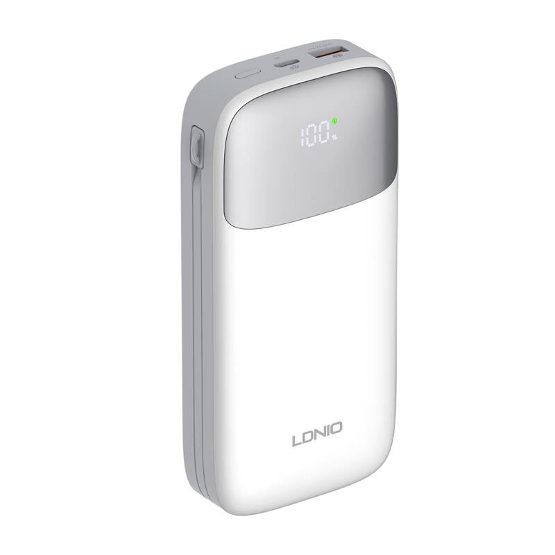 Powerbank LDNIO PQ20 22.5W 20000mAh USB-C, lightning (biały), Powerbank LDNIO PQ20 22.5W 20000mAh USB-C, lightning (biały)