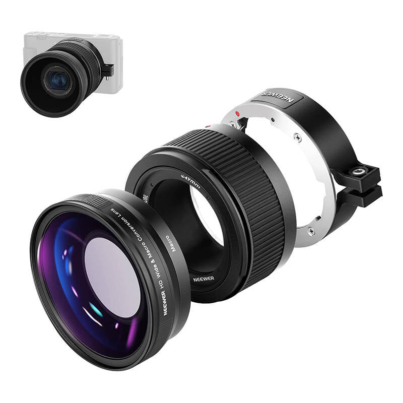 Neewer wide angle lens for Sony ZV1 (black), Obiektyw szerokokątny Neewer do Sony ZV1 (czarny)