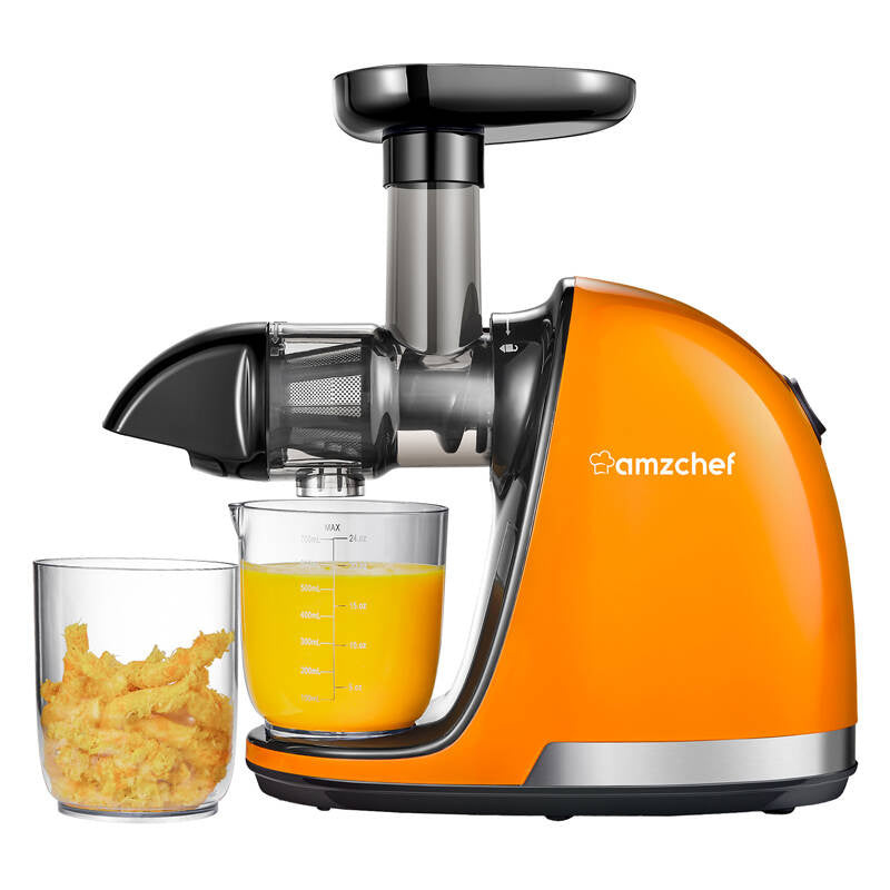 AMZCHEF 1501-OG-SM (orange) slow juicer., Wyciskarka wolnoobrotowa AMZCHEF 1501-OG-SM (pomarańczowy)
