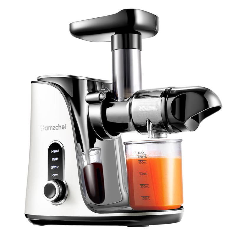 AMZCHEF GM3001-WT slow speed juicer (white), Wyciskarka wolnoobrotowa AMZCHEF GM3001-WT (biały)