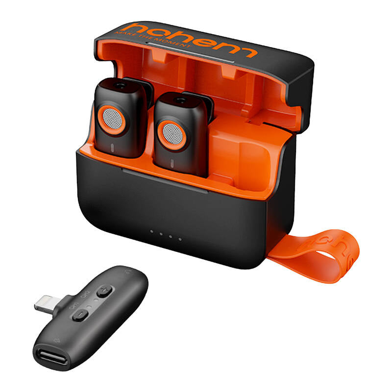 Hohem microphone (2TX + 1RX + charging case), Mikrofon Hohem (2TX + 1RX + etui ładujące)