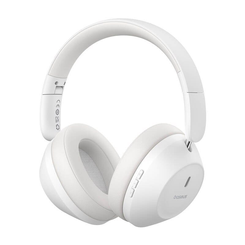 Baseus Bass 30 Max Wireless Headphones (white), Słuchawki bezprzewodowe Baseus Bass 30 Max (biały)