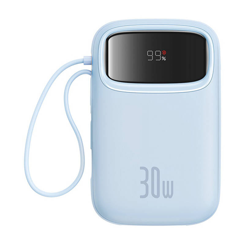 Powerbank Baseus QPow 2 10000mAh 30W 2xUSB-C (blue), Powerbank Baseus QPow 2 10000mAh 30W 2xUSB-C (niebieski)