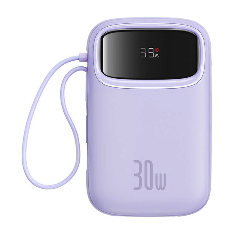 Baseus QPow 2 10000mAh 30W 2xUSB-C powerbank (purple), Powerbank Baseus QPow 2 10000mAh 30W 2xUSB-C (fioletowy)