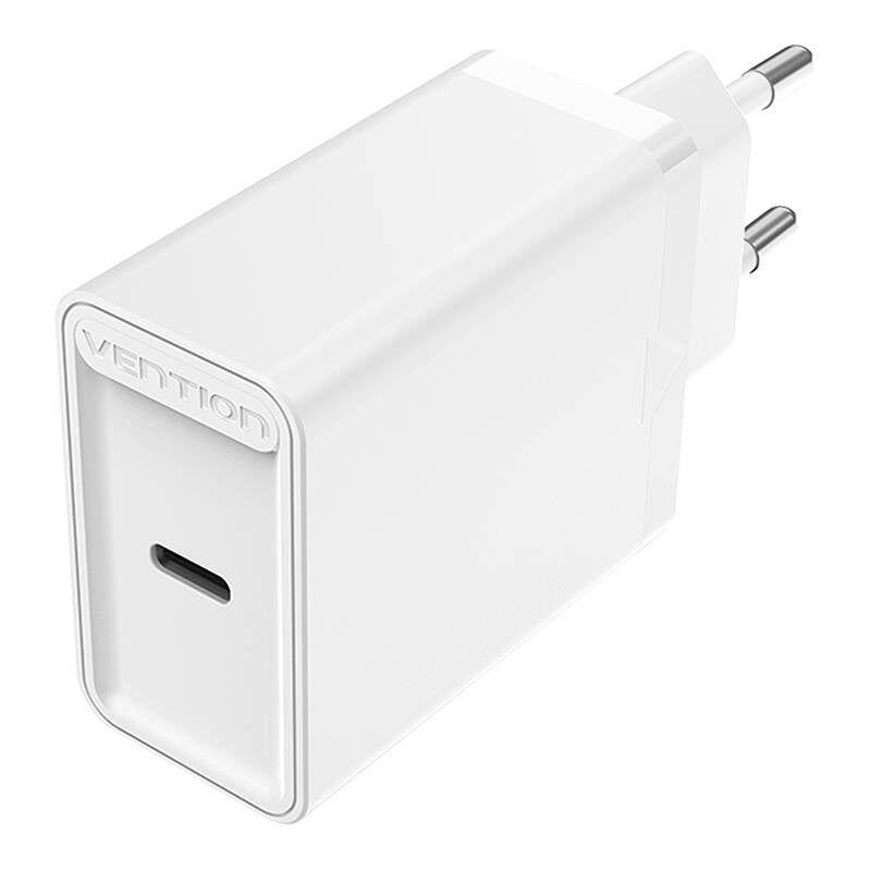 Vention FAIW0-EU USB-C 30W wall charger (white), Ładowarka sieciowa Vention FAIW0-EU USB-C 30W (biała)