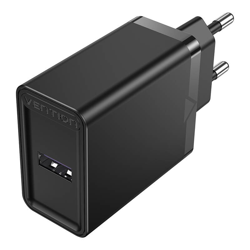 Vention FACB0-EU USB Charger 22.5W (black), Ładowarka sieciowa Vention FACB0-EU USB 22.5W (czarna)