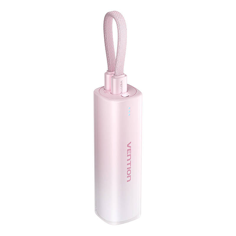 Powerbank 5000mAh Vention FHWR0 20W + USB-C to lightning cable (pink), Powerbank 5000mAh Vention FHWR0 20W + kabel USB-C do lightning (różowy)