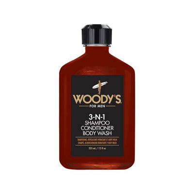 Woody’s 3-n-1 šampūnas, kondicionierius, kūno prausiklis 3 in 1
