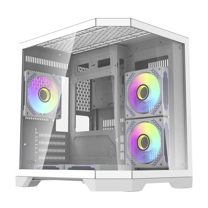 Darflash FT350 computer case + 5 aRGB fans (white), Obudowa komputerowa Darflash FT350 + 5 wentylatory aRGB (biały)